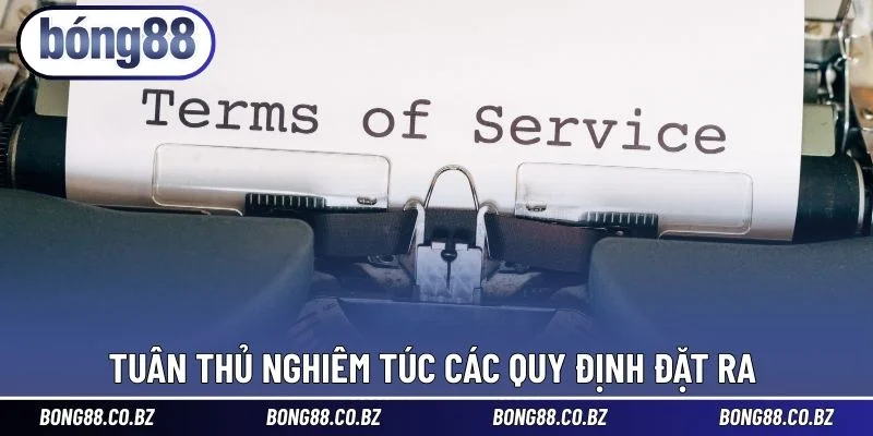 Tuân thủ cẩn trọng với các quy định đặt ra 